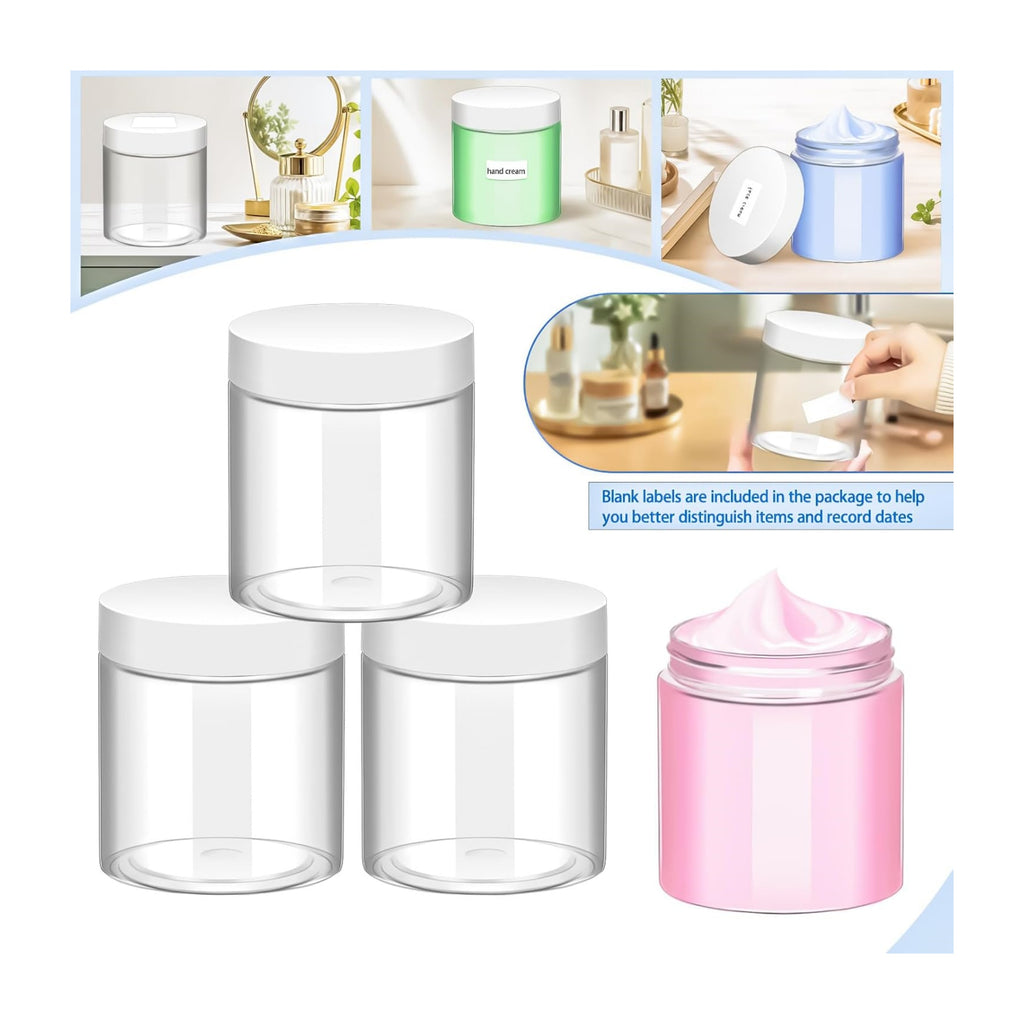 3 Pack 16oz Plastic Jars with Lids