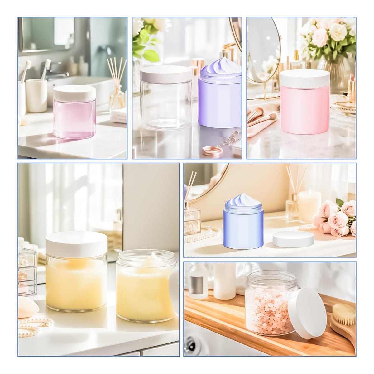 3 Pack 16oz Plastic Jars with Lids